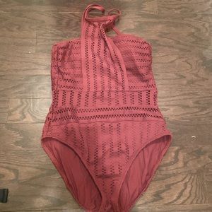 Burgandy one piece
